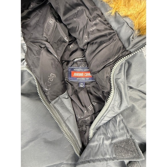 Jordan Craig Vintage Men's Winter Parka Jacket Fur Hooded Gray Size 2XL - Picture 6 of 8